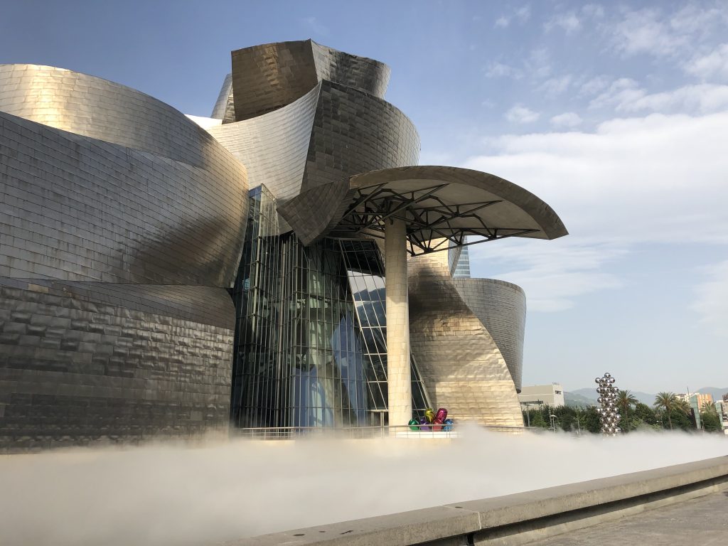 Guggenheim Bilbao, escultura de niebla, de Fujiko Nakaya